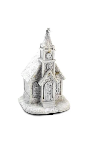 Strend Pro Decorațiune de Crăciun, Biserică, 4 LED-uri, 2xAA, 8x17 cm