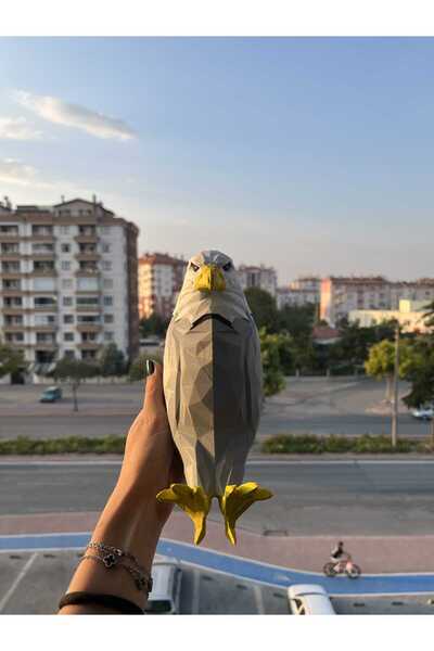 Kartal Tasarımlı Gece Lambası - Boyalı