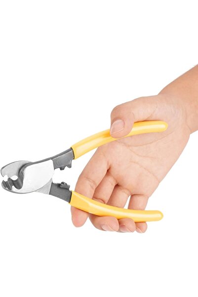 Duravel Heavy Duty Wire Cutter Pliers with Yellow Comfort Grip Handles, Chrome Steel