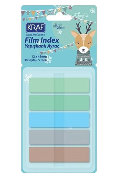 KRAF Index Film Pp Pop up 5 Colors X 30 Sheets 12 X 45 mm Pastel Colors 51248...