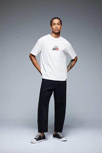 DeFacto 100% бавовна Розслаблений крій Розслаблений крій для вузьких ніг чорні джинсові штани B8320ax25sp