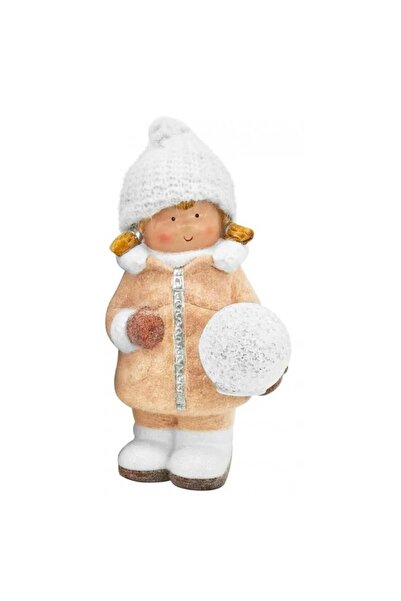 Strend Pro Χειμερινή διακόσμηση, κεραμική, πρόσοψη χιονόμπαλας, LED, 14x13x25...