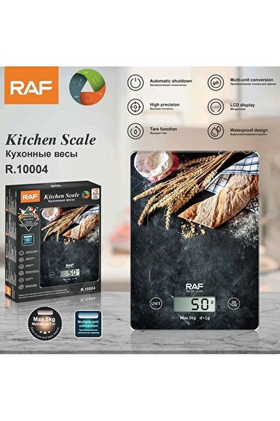 raf ميزان مطبخ رقمي - دقة عالية، تحويل متعدد الوحدات، وظيفة الوزن الصافي، تصميم مقاوم للماء،
