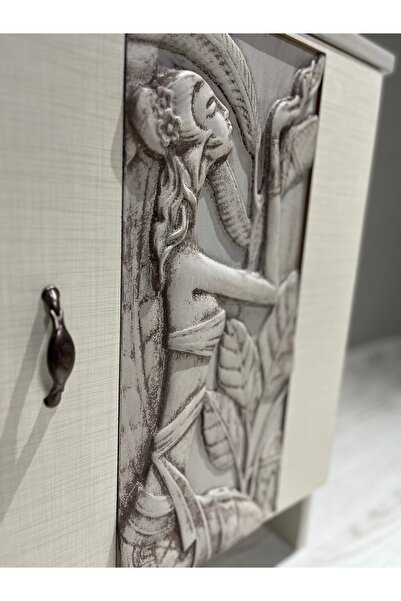 Store Nefertari’nin Sırrı – Oyma Ahşap Komodin Kişiye özel Tasarım