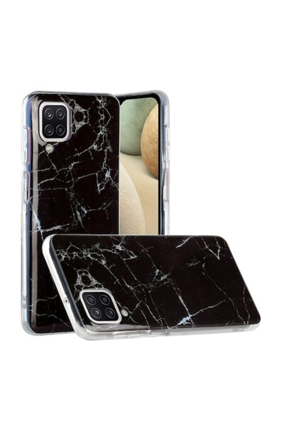 Tim Protective Case for Apple iPhone XR Soft IMD TPU Marble Black with Included Stand