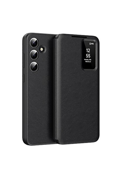 Danex Husă de protecție pentru Samsung Galaxy A55 5G (U67), piele, culoare închisă intensă