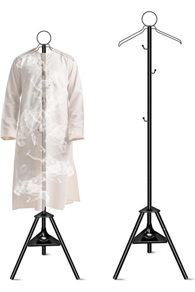 Twinkle Mart Clothes Bakhoor Incense Burner Stand, 175 cm Iron, 4-Hook Fragrance Steamer Hanger (for Abaya & Kand