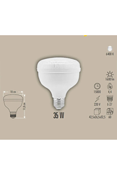 Cata 4 Adet CT 4125 Kristal 25W Torch Led Ampul 6400K Beyaz Işık