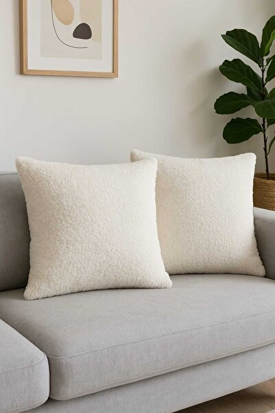 Lunova مجموعة من 2 غطاء وسادة مزخرف حديث قابل للغسل بمقاس 45 × 45 سم، غطاء وس...