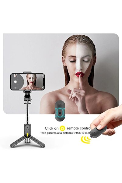 Danex Selfie Stick with Tripod and Remote Control, 76cm, Mini, H37, Silicon Flex, Deep Dark