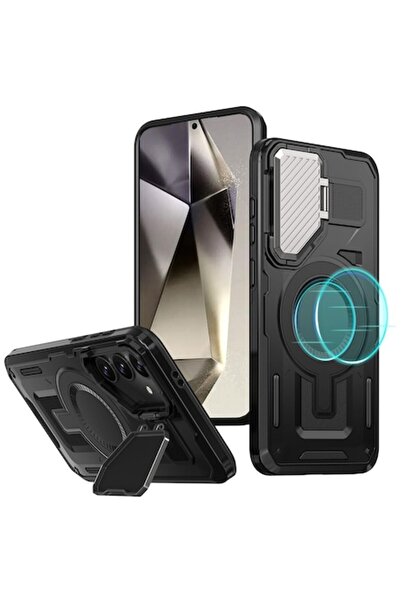 OEM Θήκη τηλεφώνου για Samsung Galaxy S25 Plus, I21, πολυανθρακικό, μαύρο