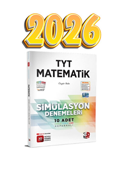 3D Yayınları 3D TYT MATEMATİK DENEME GÜNCEL BASKI 2026