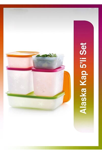 Plus مجموعة ألاسكا مكونة من 5 قطع - 400 مل × 2، 1.1 × 2، لتر 1.1 × 1 حاوية تج...