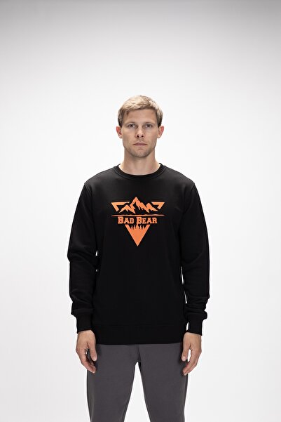 Bad Bear Mountain Crewneck Men's Sweatshirt Black