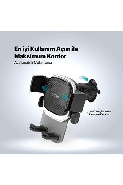 Ttec FlexGrip Click Araç İçi Telefon Tutucu Tüm Telefonlar İçin Uyumludur Kalorifer Izgara İçindir