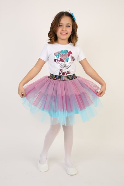 SLOBODA Girls' Colorful 2-Piece Set April 23 May 19 August 30 Show Attire D027
