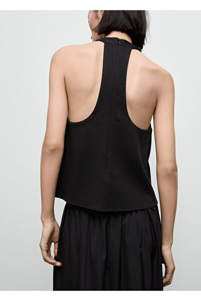 MANGO Woman Sırt dekolteli halter bluz