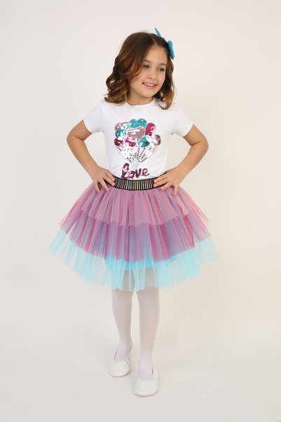 SLOBODA Girls' Colorful 2-Piece Set April 23 May 19 August 30 Show Attire D027