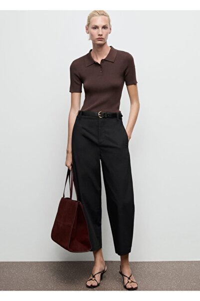 MANGO Woman Yüksek belli balon pantolon