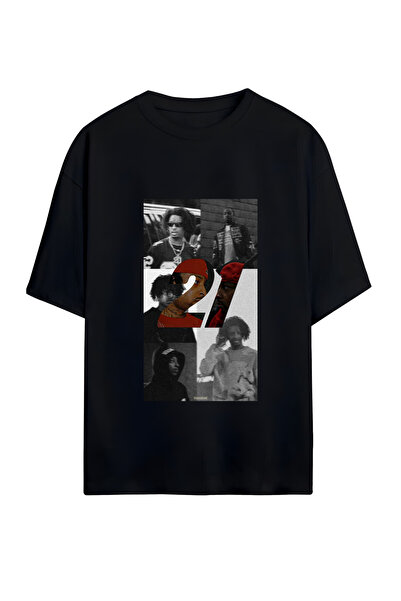 GraffTee 21 Savage Unisex Oversize Cotton T-Shirt