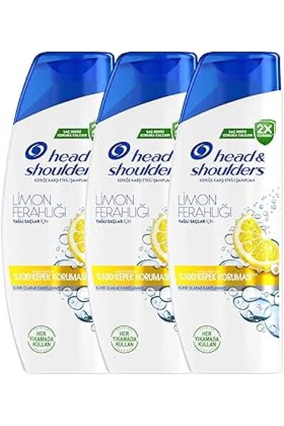 NETWORK ART Head & Shoulders Limon Ferahlığı Kepek Karşıtı Yağlı Saçlar İçin Günlük Kullanım 330 Ml Şampuan 3Lü