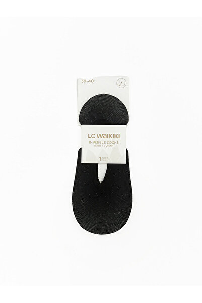 LC Waikiki Alita City Lcw Dream Black Plain Women's Ballerina Socks with a Di...