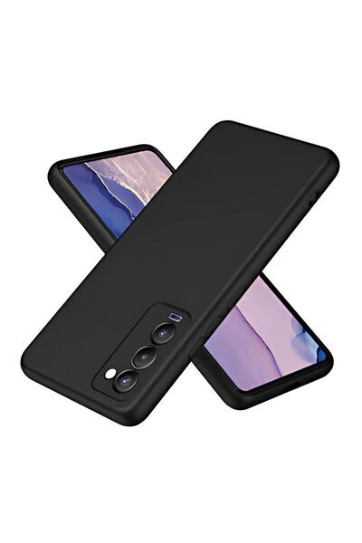 Q Aksesuar Tecno Camon 18 Uyumlu Silikon Lansman Telefon Kılıfı - Siyah