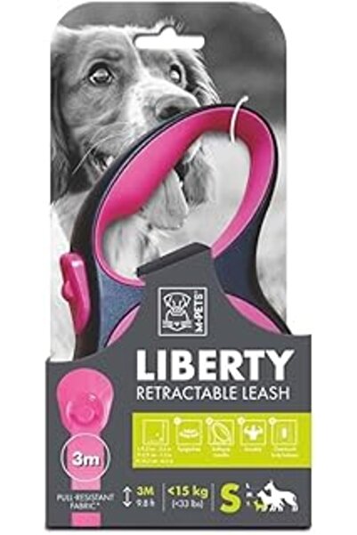 M-Pets Liberty Otomatik Gezdirme Şerit 3Mt/Pink (S)