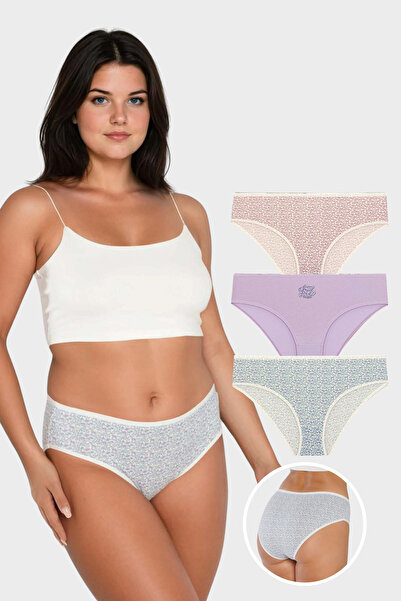 Gawzera Berrak 11845 Standard Waist 3-Piece Battal Bato Underwear