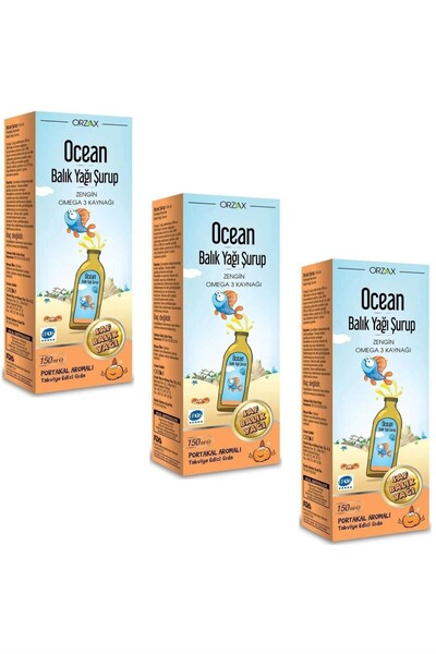 Ocean Omega 3 Orange Fish Oil 150ml 3 Pieces