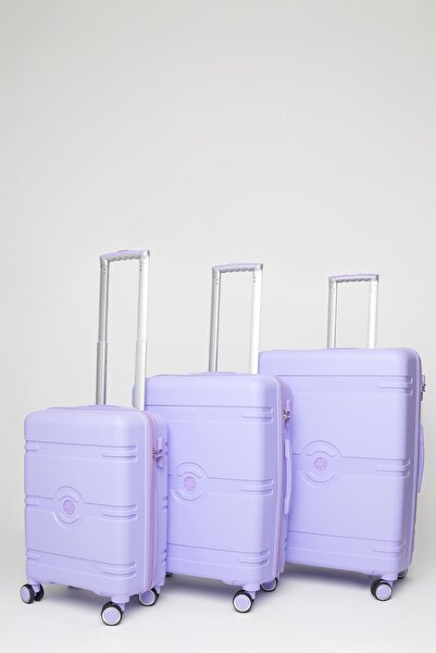travelpolo 3'lü Valiz Seti Kırılmaz Lila 1015