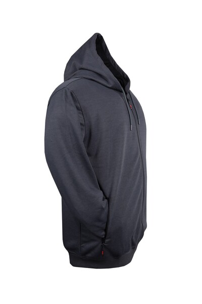 tambattal Large Size Hooded Doubleface Sweat Smoked (Wide Comfortable Fit)