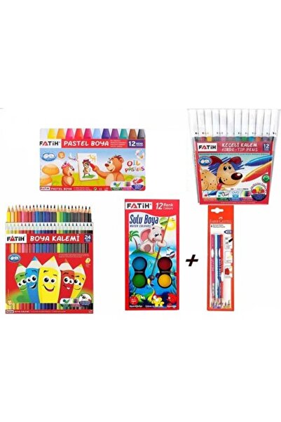 Fatih Student Painting Set + 4-Piece Pencil Set