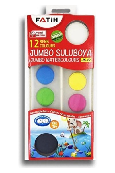 Fatih Jumbo Sulu Boya 12 Renk