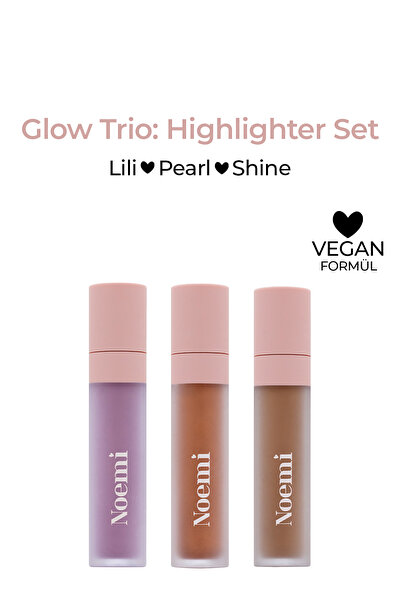 Noemi Glow Trio - Lip&Cheek Tint / Highlighter Set, Besleyici Özellik