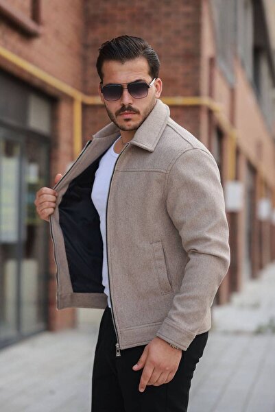 ronex New Season Seasonal Beige Eyebrow Coat