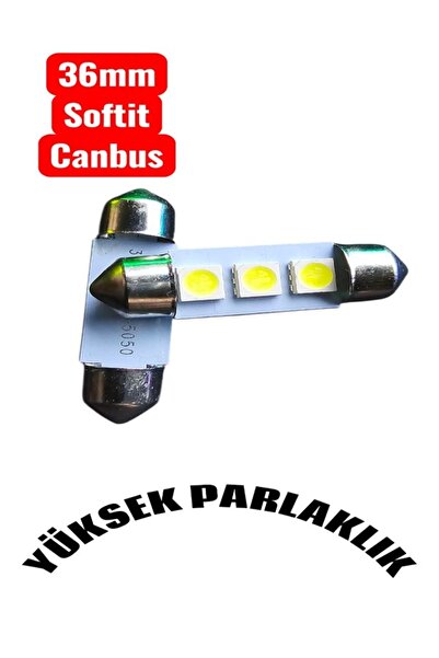 TVS 36mm 2 Adet Softit LED Ampul Canbus Plaka Tavan Bagaj Plaka Araç İç Aydın...