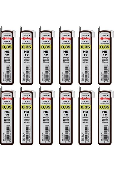 Rotring 0.3 قلم رصاص Hb (S0312410) علبة مكونة من 12 قلمًا