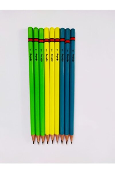 Rotring Pencil Hb Neon Green-Yellow-Blue 9 Pieces