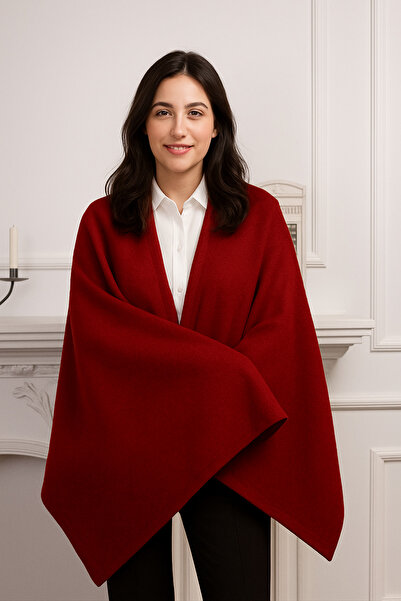 akyıldız iş elbiseleri Red Polar Shawl Scarf Shawl for Shoulder Cafe, Restaurant, Hotel Shawl