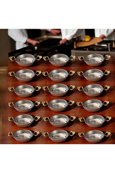 BARITCIOGLU Bakır Kahvaltı Mezelik 30 adet Sahan Sunumluk