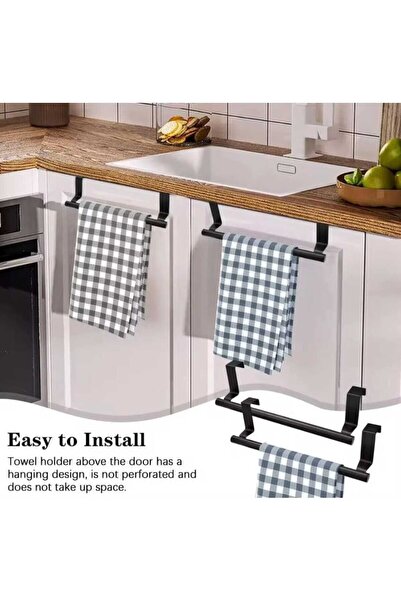 vipgross Рушникосушка, вішалка, чорна вішалка, подвійна вішалка для кухні та ...