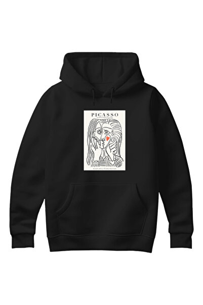 GraffTee سويت شيرت بقلنسوة من القطن بتصميم بيكاسو للجنسين