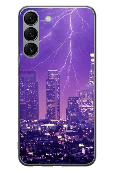 Atlas Husa personalizata tip carcasa Samsung Galaxy S23 Plus, Purple Lightnin...