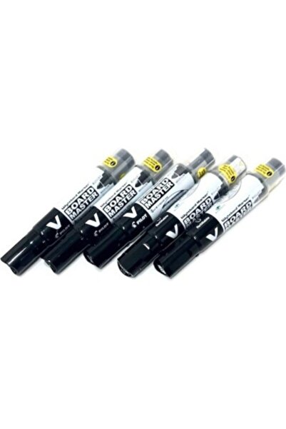 Pilot V Board Master Yuvarlak Uç Tahta Kalemi Siyah 5'li