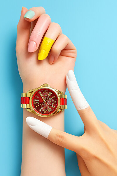 LOOQ ساعة يد نسائية أنيقة وملونة بأرقام رومانية