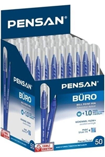 Pensan Original Office Blue Ballpoint Pen Fine Tip 50 Pk (Pensan)