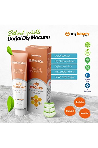 My Binary Global Doğal Florürsüz Aloe Vera ve Propolisli Bitkisel , Sls Içerm...