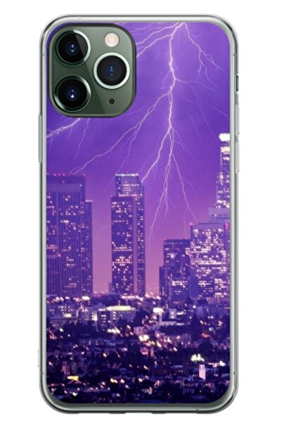 Atlas Husa personalizata tip carcasa Apple iPhone 11 Pro, Purple Lightning, ,...