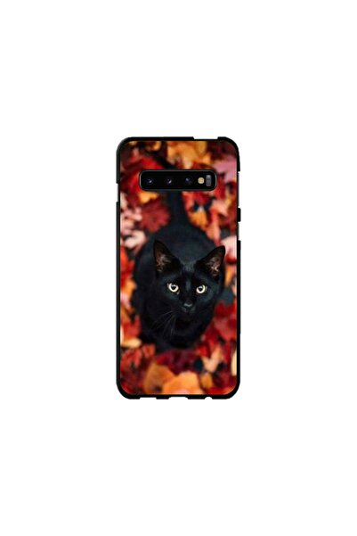 Atlas Εξατομικευμένη θήκη τύπου Samsung Galaxy S10 Plus, Black Cat 3, , S1D1M...